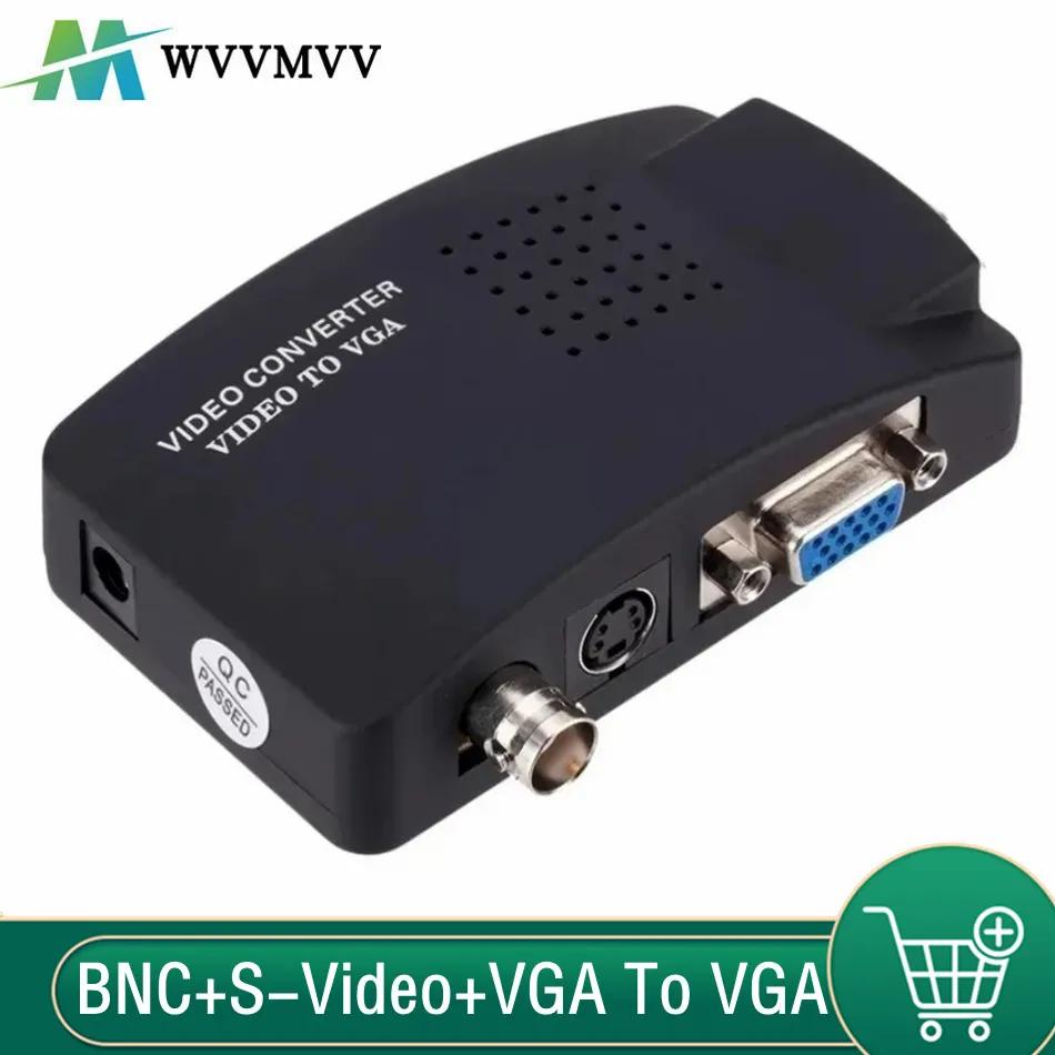 WvvMvv BNC S- VGA-VGA  ȯ, 1080P BNC-VGA  ,  ġ ڽ, PC Mac TV ī޶ DVD DVR